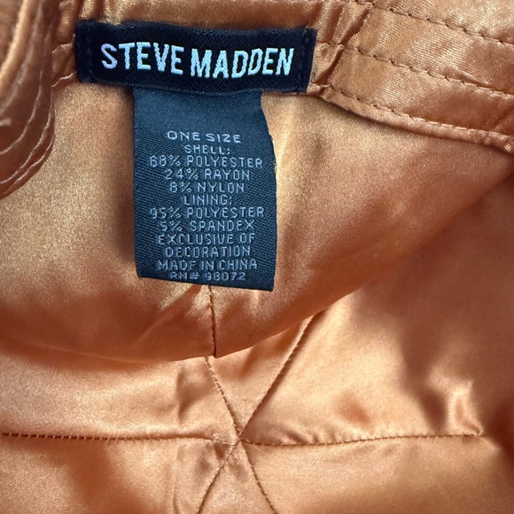 New Hip Steve Madden Brown Happy Face Soft Baseball Hat One Size Back Adj Strap - Picture 5 of 5